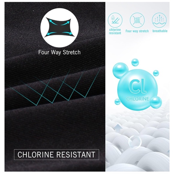 BALEAF Womens Athletic Training One Piece Swimsuit Swimwear size 34 NWT - Picture 8 of 9